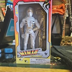 Ninja Action Figure with Gold Accents - White and Gold
